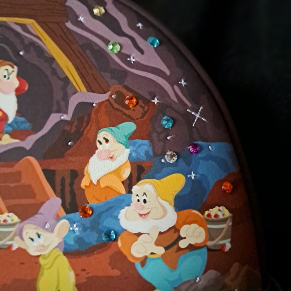Seven Dwarfs Mine Train Loungefly Mini Backpack and Wallet - Picture 4 of 13